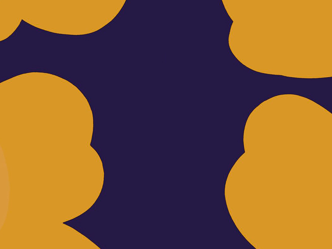 marimekko UNIKKO Violet x yellow