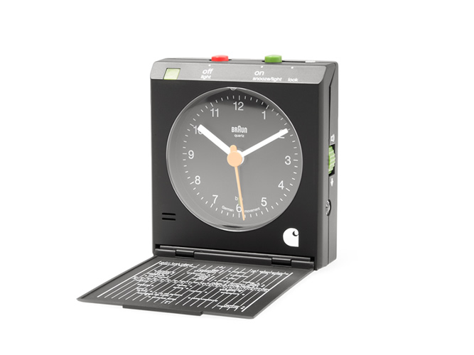 BRAUN X CARHARTT WIP TRAVEL ALARM CLOCK