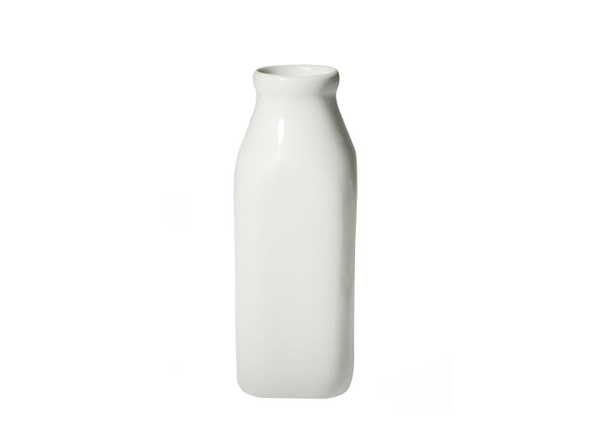 fishs eddy Milk Bottle White 16 oz