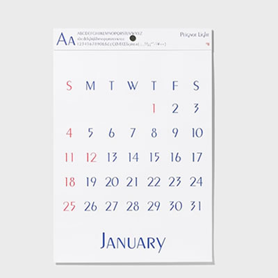 D-BROS 2015 TYPEFACE CALENDAR Peignot