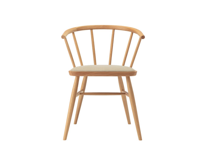 muji oak armchair