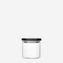 Jars 110 mm clear black lid 1 