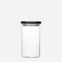Jars 200 mm clear black lid 1 